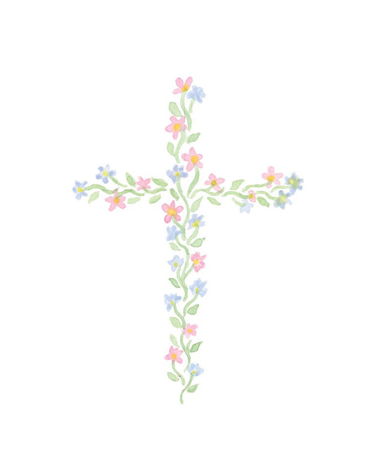 Floral Cross Print