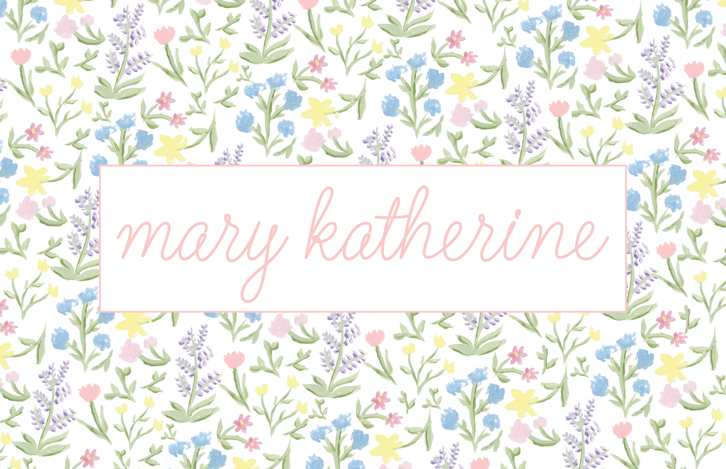 Floral Easter Bunnies Placemat