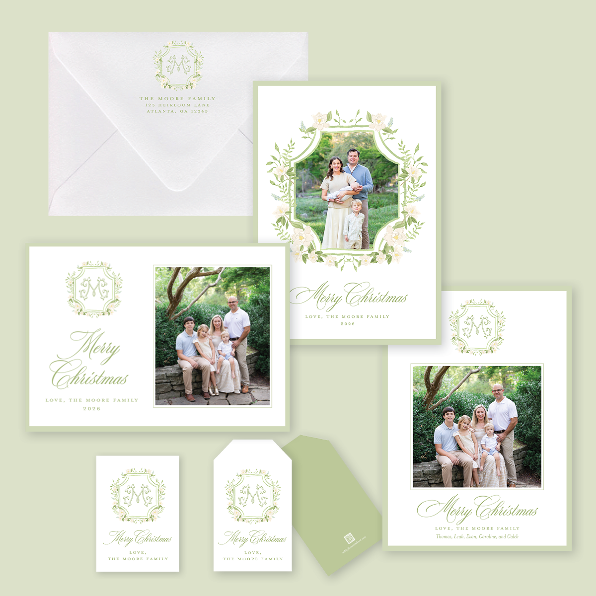 Heirloom Garden Frame Christmas Card