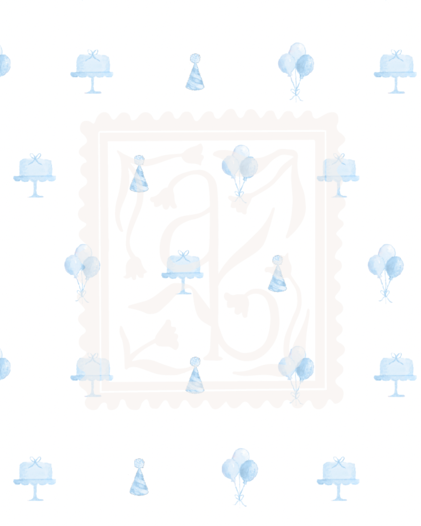 Classic Blue Birthday Pattern