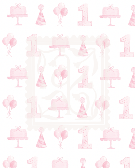 Dainty Pink First Birthday Pattern