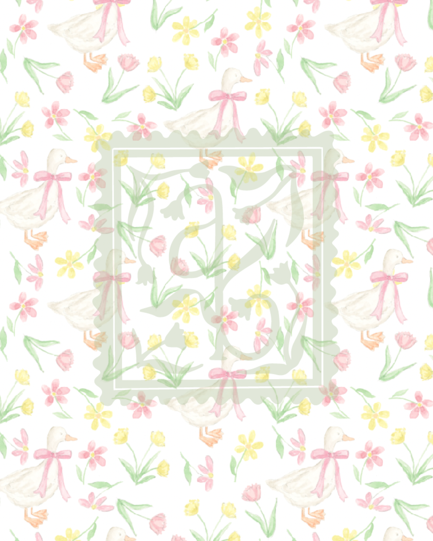 Silly Goose Floral Pattern