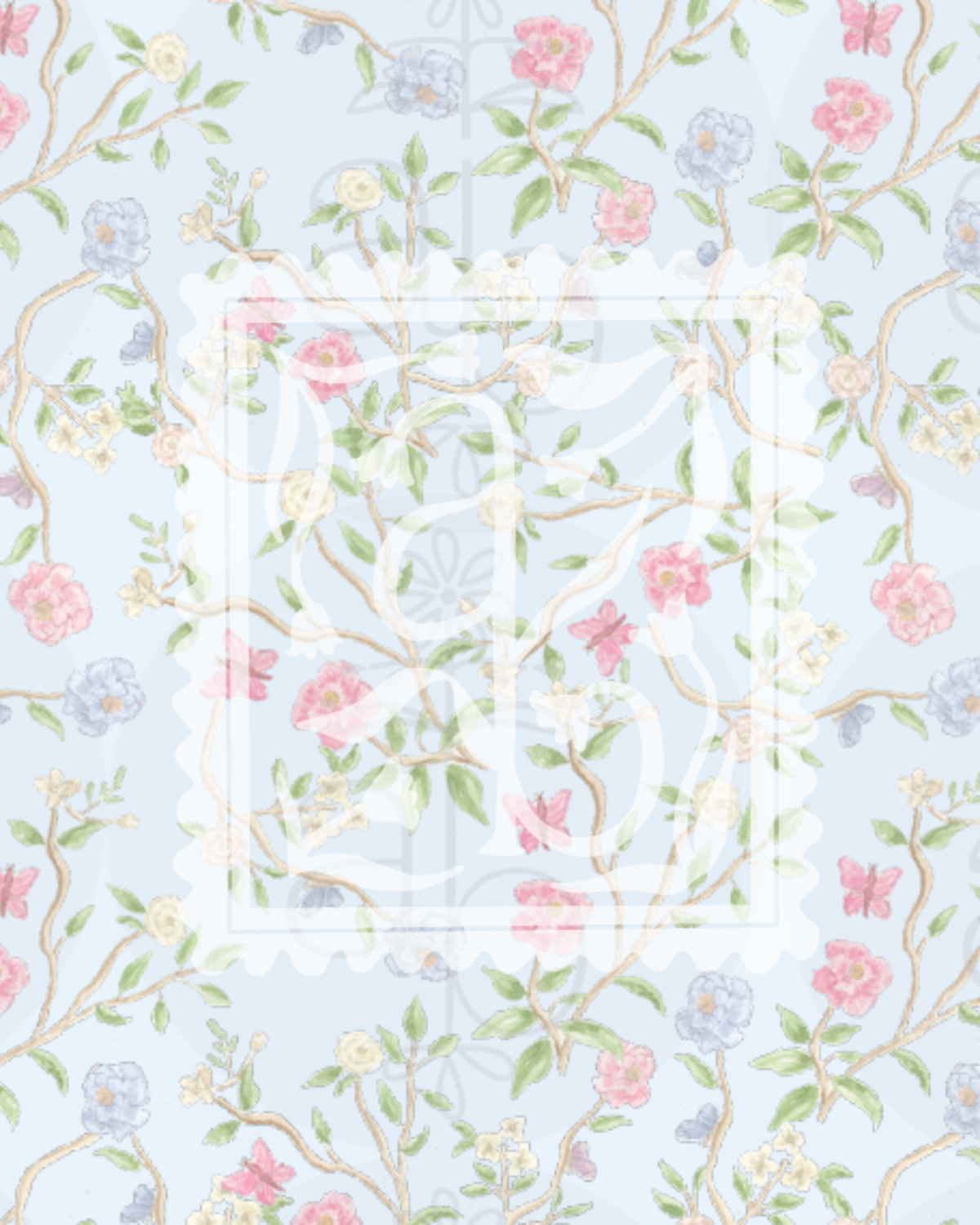 Chinoiserie Pattern in Blue