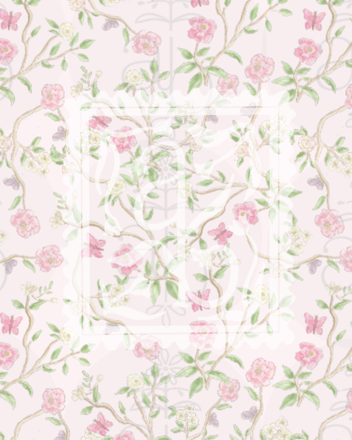 Chinoiserie Pattern in Pink