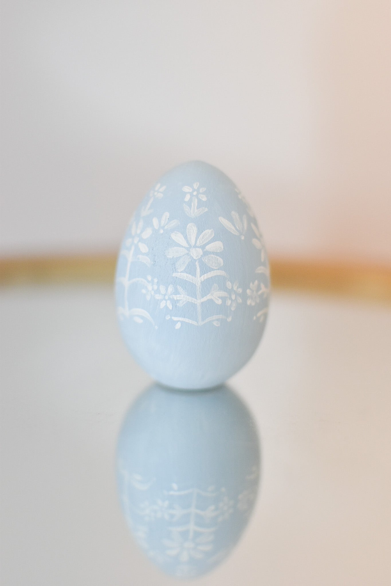 Blue Block Print Heirloom Egg