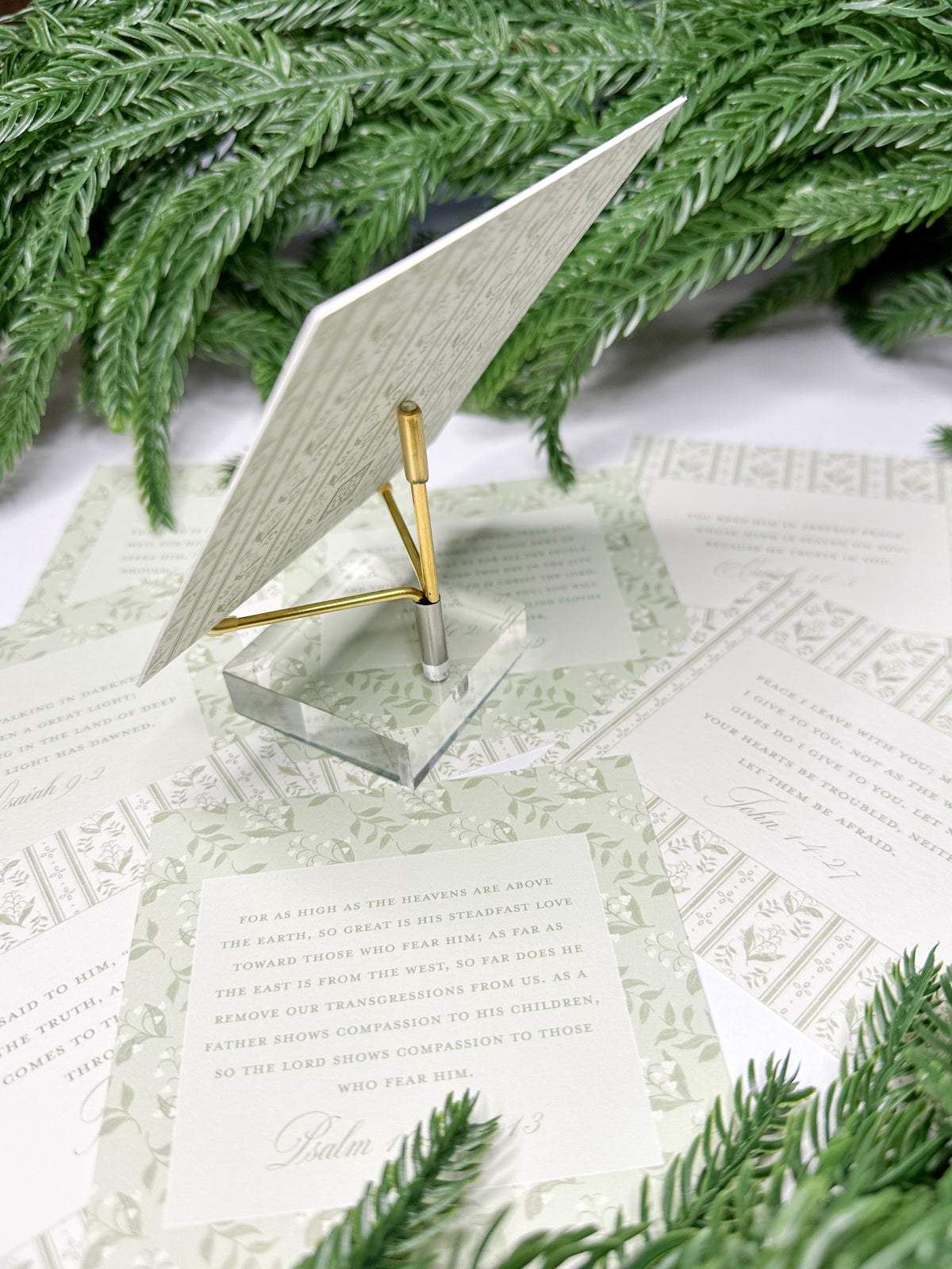 Christmas Scripture Cards in Lily of the Valley