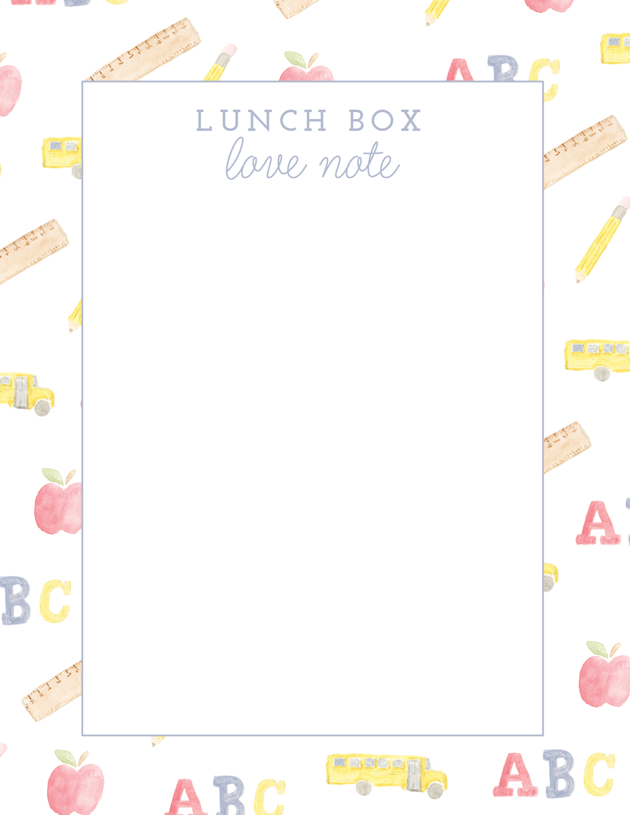 Lunchbox Love Notes Notepad - School Days
