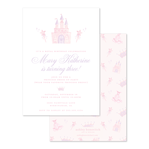 Princess Party Invitations – Ashley Bonovitch Art