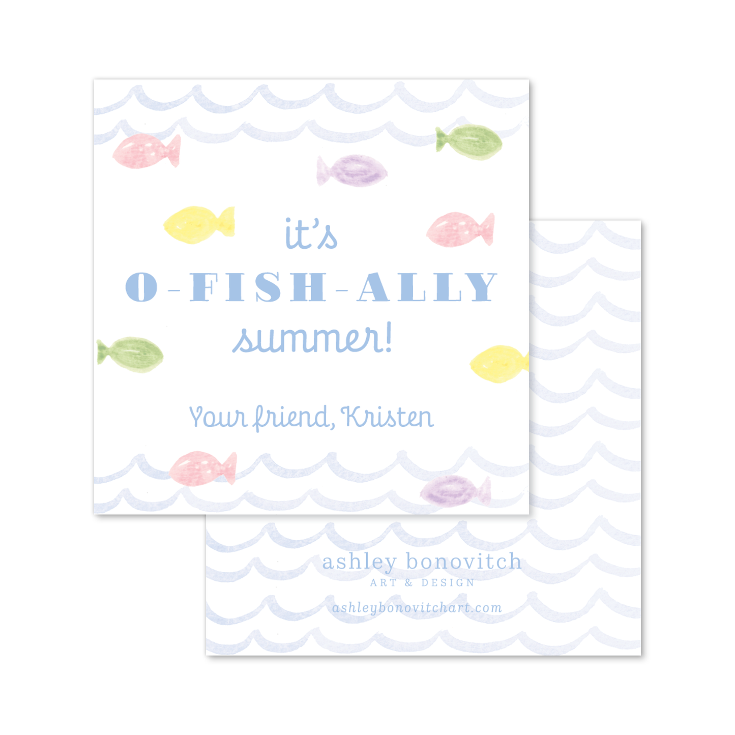 O-FISH-ALLY Summer Gift Tags