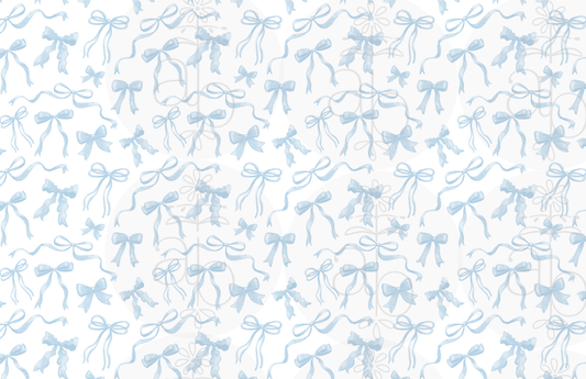 Blue Bows Paper Placemats