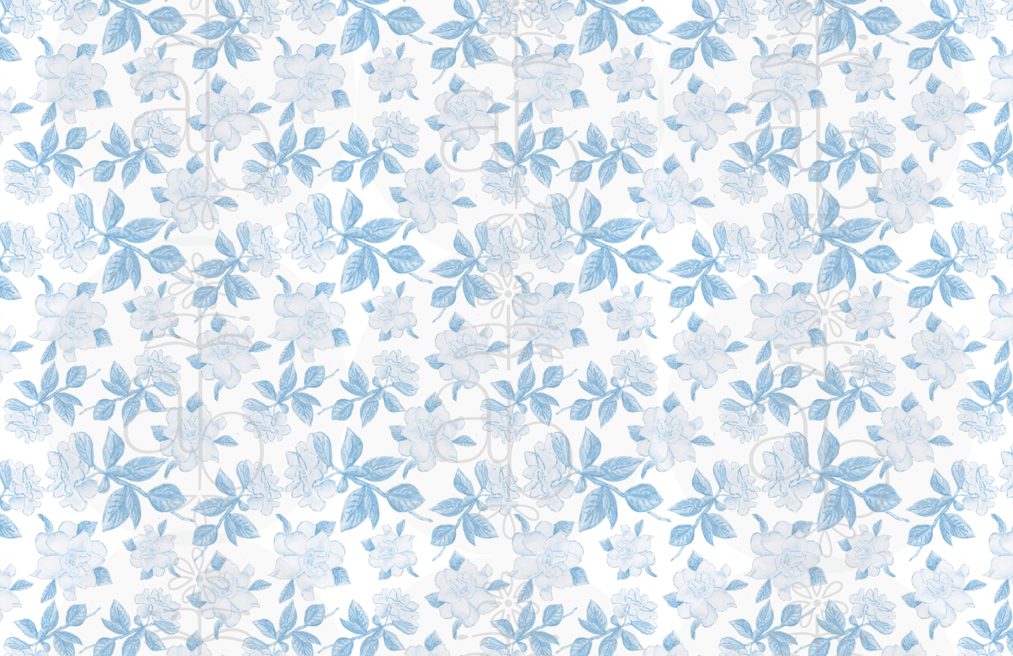 Blue Gardenias Paper Placemats