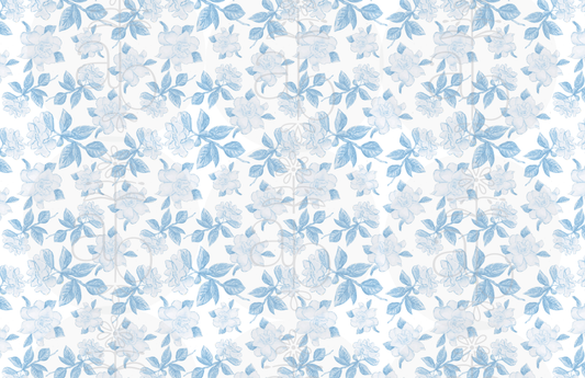 Blue Gardenias Paper Placemats