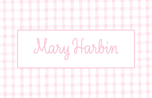 Pink Gingham Placemat