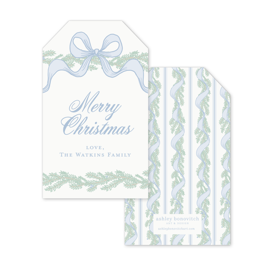 Ribbon Garland Gift Tags in Antique White
