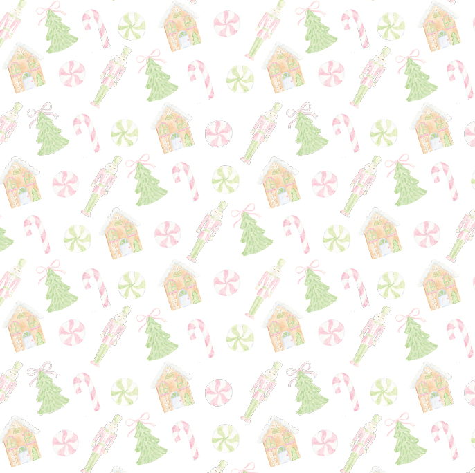 Pastel Pink Christmas Wrapping Paper Sheets - PREORDER