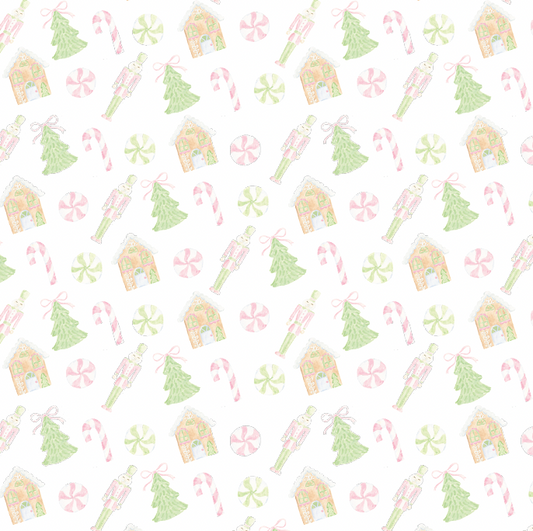 Pastel Pink Christmas Wrapping Paper Sheets - PREORDER