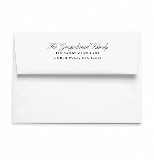 Christmas Card Return Addressing