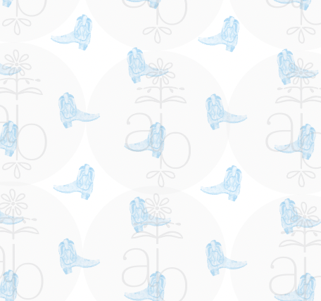 Cowboy Boot Pattern in Blue