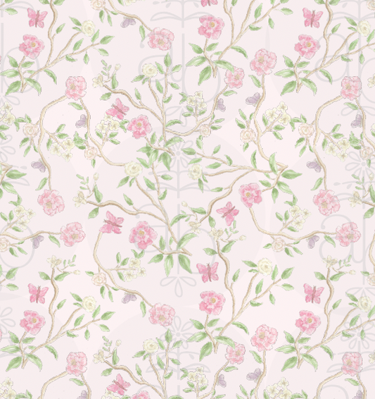 Chinoiserie Pattern in Pink