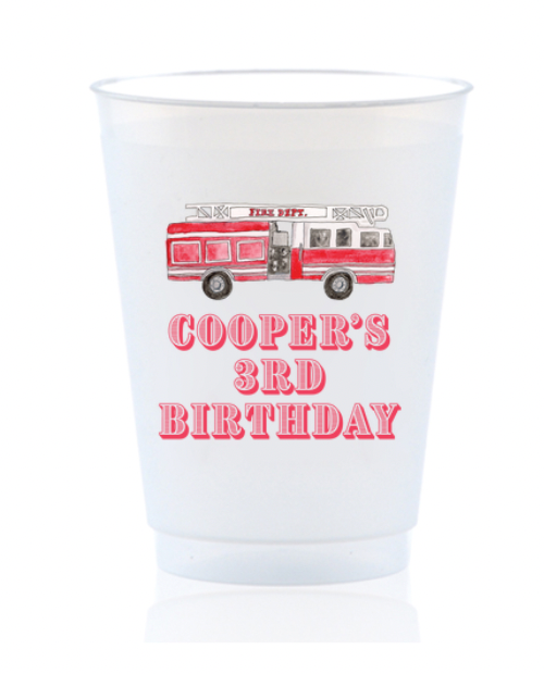 Fire Truck Party Cups