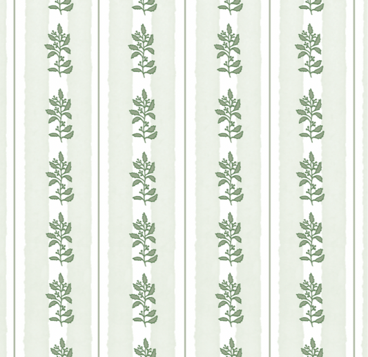 Greenery Stripes Wrapping Paper Sheets - PREORDER SHIPS NOV. 17TH