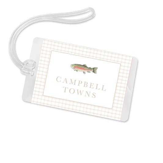 Fishing for Trout Bag Tag