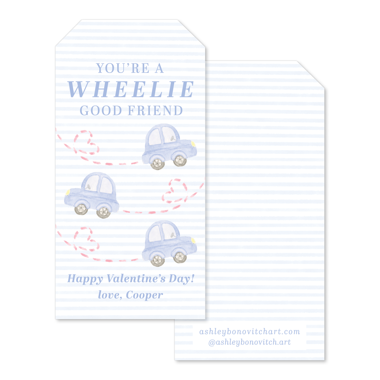 Wheelie Good Friend Valentines Tags - Hang Tag