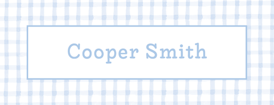 Water Resistant Labels - Blue Gingham