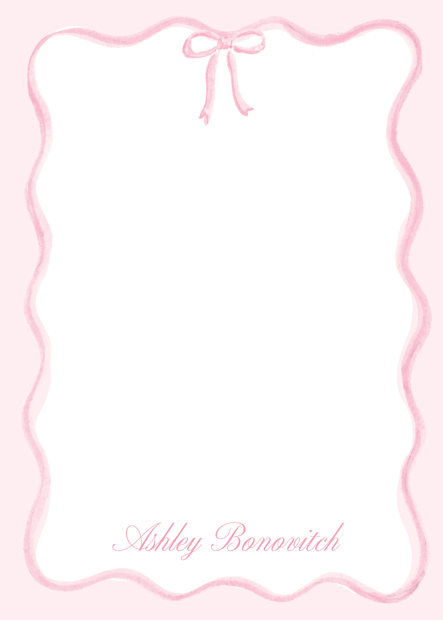 Wavy Pink Notepad