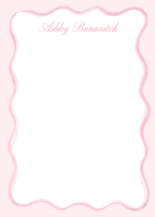 Wavy Pink Notepad