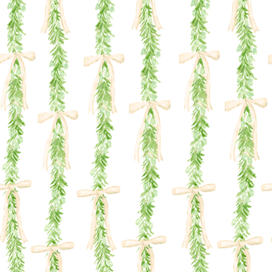 Bow Garland Wrapping Paper Sheets - PREORDER