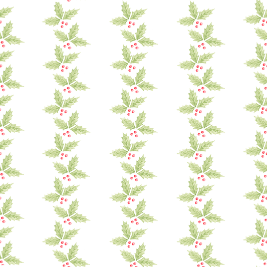 Holly Jolly Wrapping Paper Sheets - PREORDER