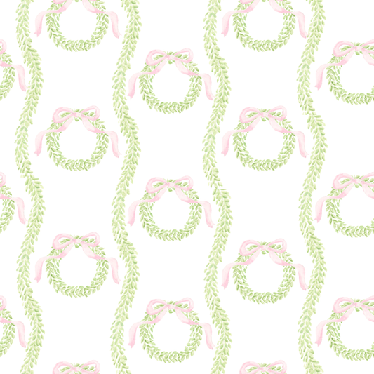 Wavy Garland Wrapping Paper Sheets in Pink - PREORDER