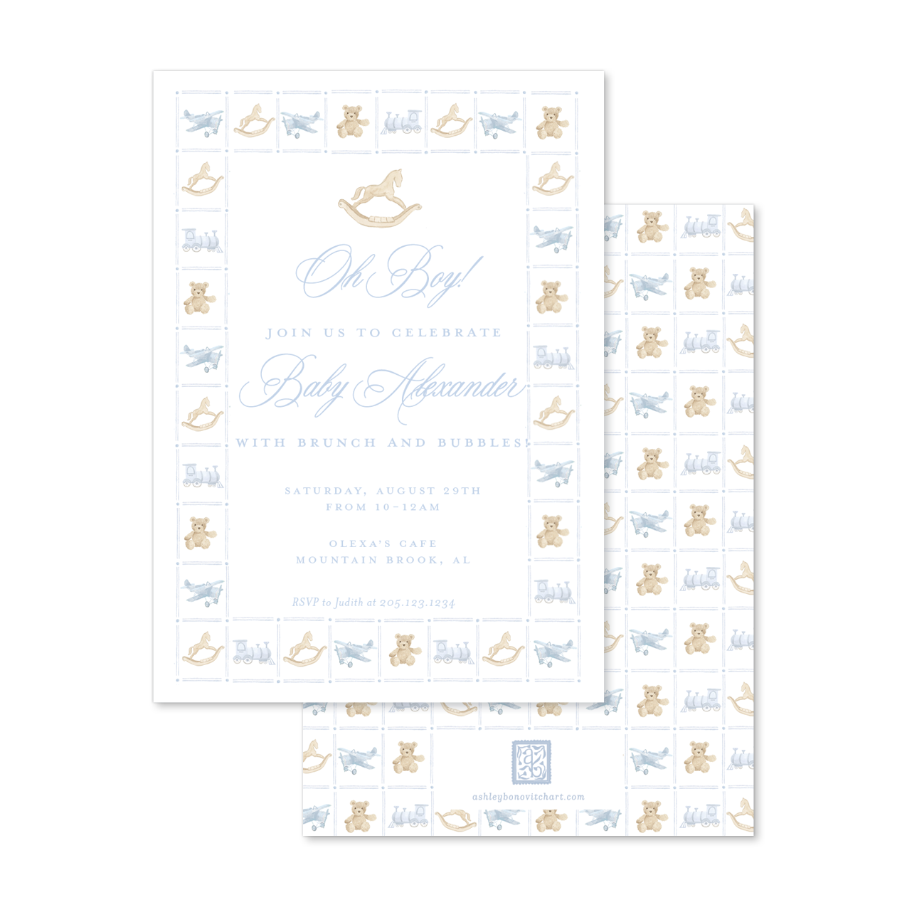 Classic Toys Invitation in Blue