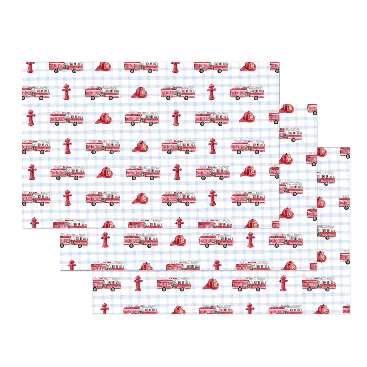 Fire Truck Paper Placemats