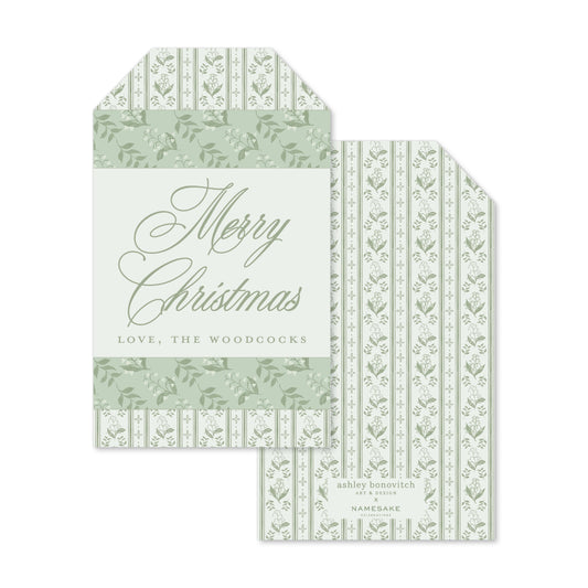 Lily Of the Valley Christmas Tag - Ashley Bonovitch Art x Name Sake Celebrations Collab