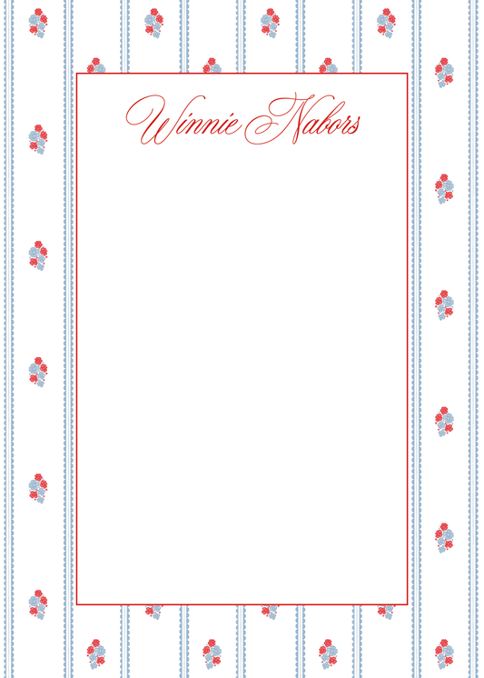 All American Floral Notepad
