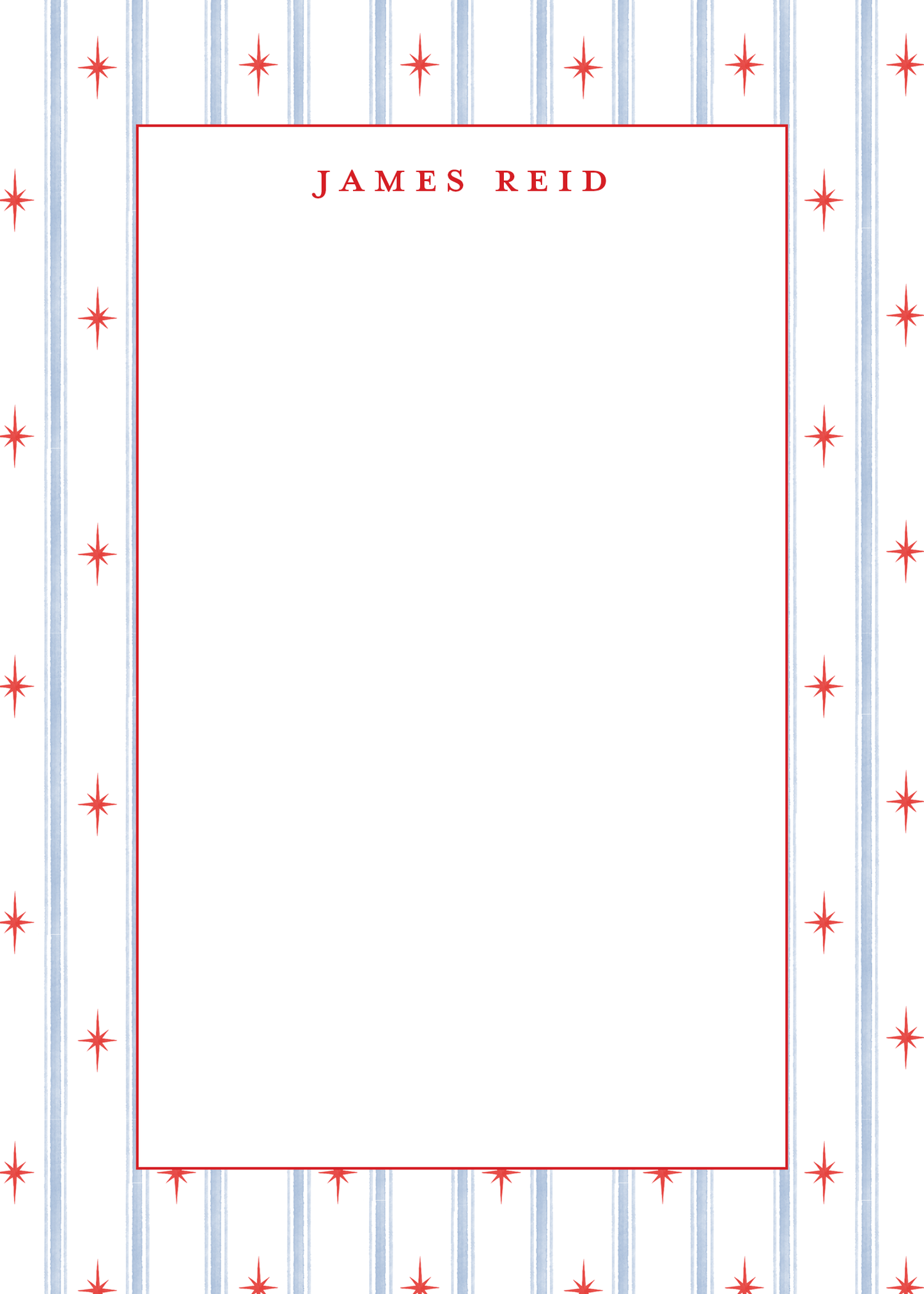 All American Stars and Stripes Notepad in White