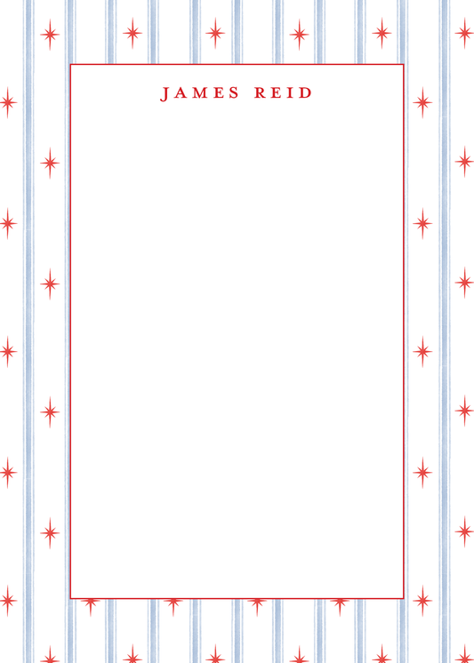 All American Stars and Stripes Notepad in White