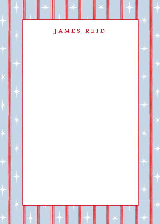 All American Stars and Stripes Notepad in Blue