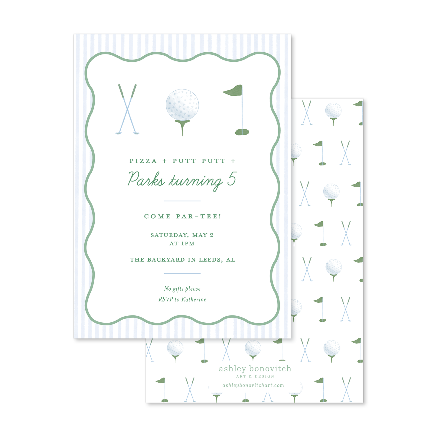 Golf Wavy Invitation