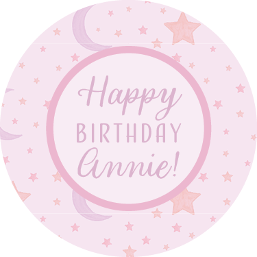 Outer Space Party Stickers in Pink