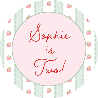 Strawberry Scallop Party Stickers