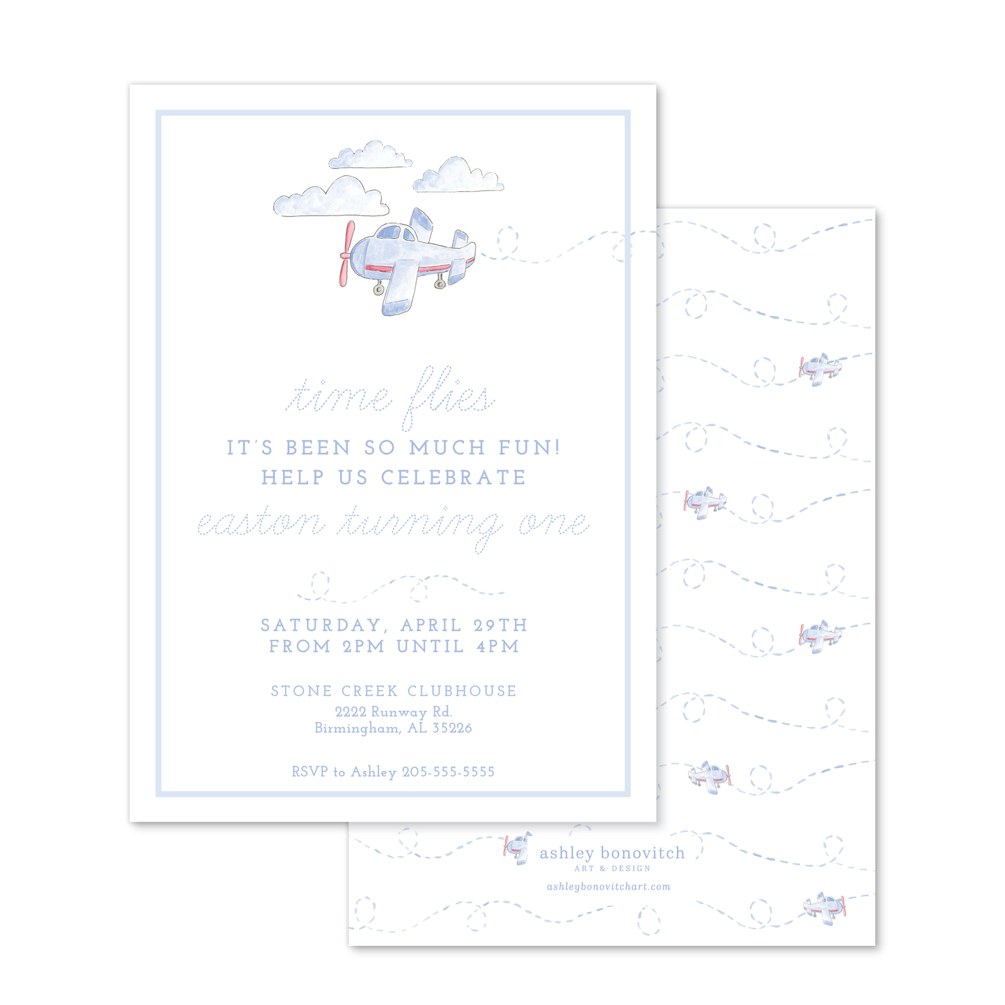Airplane Party Invitations