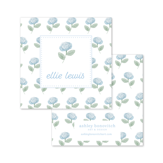 Blue Hydrangea Calling Cards