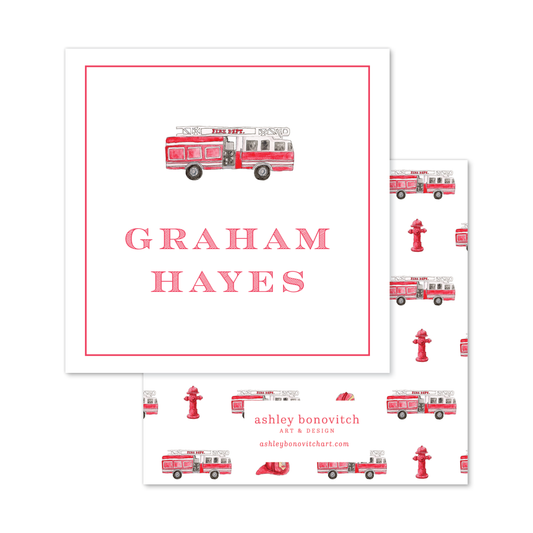 Fire Truck Calling Cards