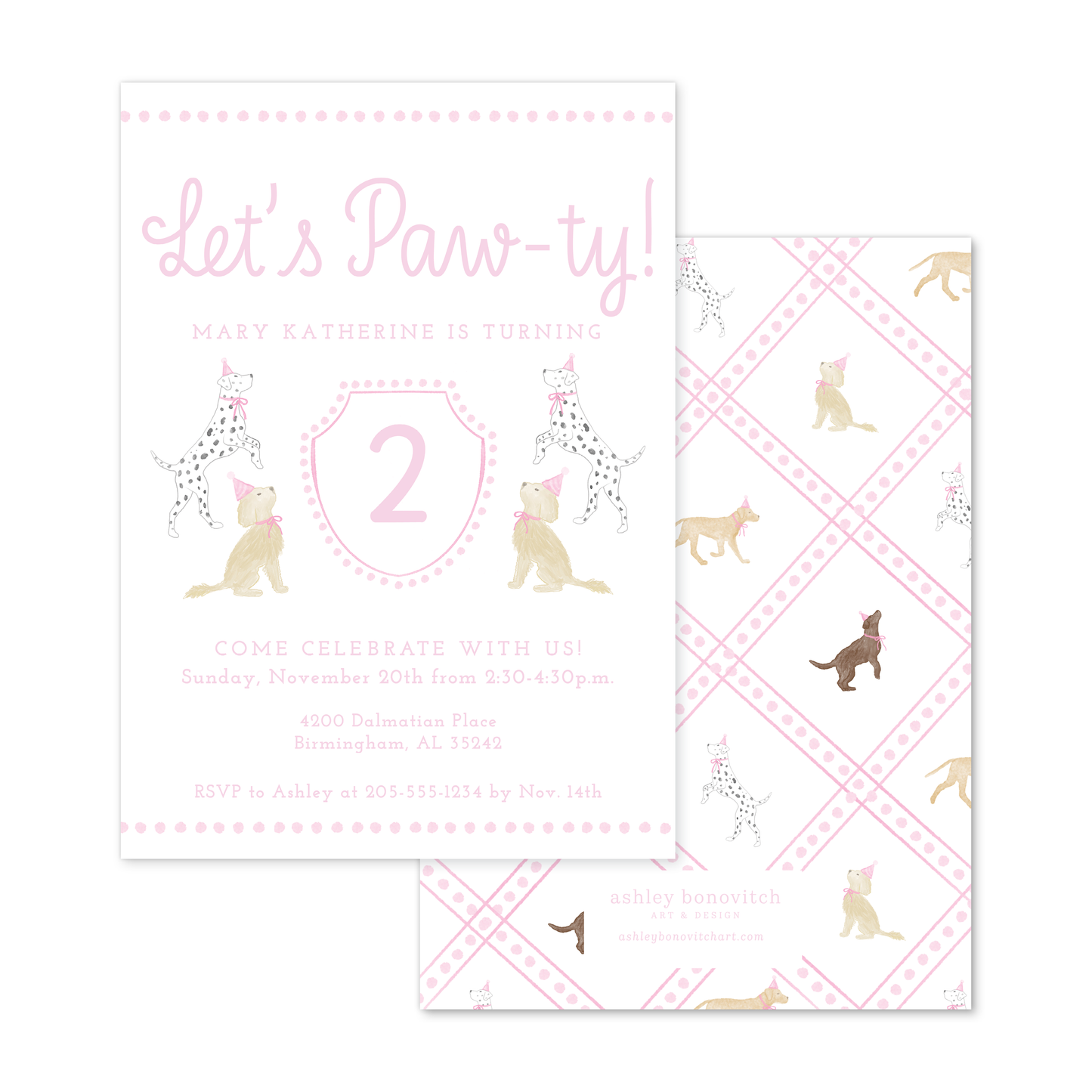 Let's Paw-ty Puppy invitation
