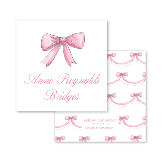 Pink Bow Calling Cards