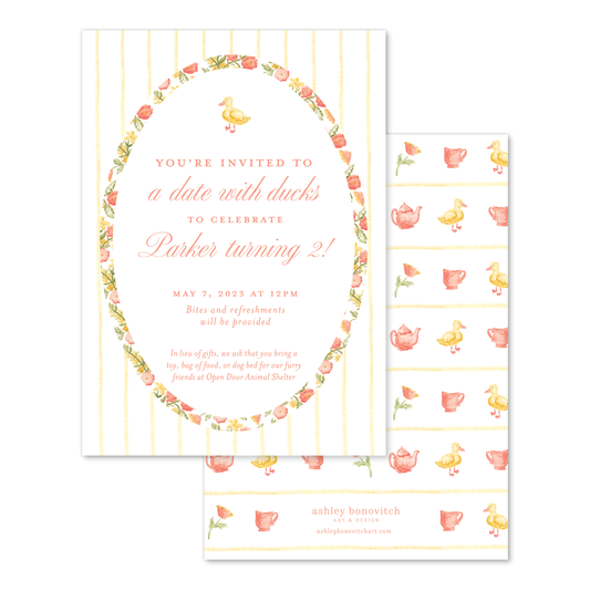 Duck Tea Party Invitation